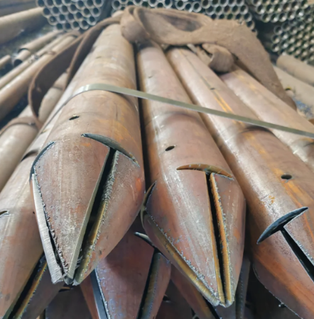 无锡出尖打孔加工无缝注浆钢花管注浆管厂家